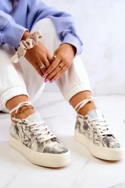 Big Star Shoes Sneakersy Buty Sportowe Big Star JJ274541 Jasnobeżowe