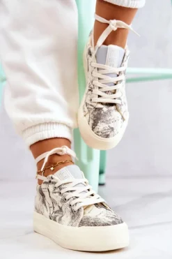 Big Star Shoes Sneakersy Buty Sportowe Big Star JJ274541 Jasnobeżowe