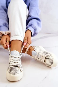 Big Star Shoes Sneakersy Buty Sportowe Big Star JJ274541 Jasnobeżowe