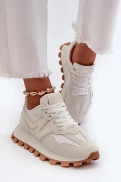 Boto Sneakersy Buty Sportowe Damskie Białe Kalelia Biały