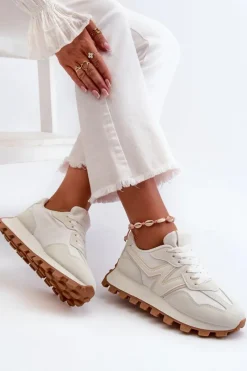 Boto Sneakersy Buty Sportowe Damskie Białe Kalelia Biały