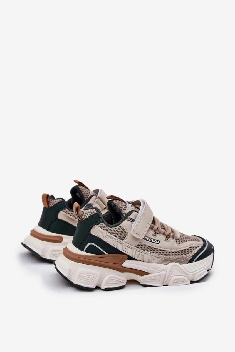 Best Sneakersy Buty Sportowe Dziecięce Na Rzep Beżowe Ronivelle Dzieci Chłopięce|Back To School