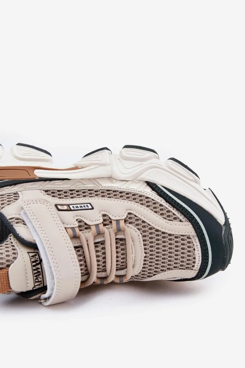 Best Sneakersy Buty Sportowe Dziecięce Na Rzep Beżowe Ronivelle Dzieci Chłopięce|Back To School