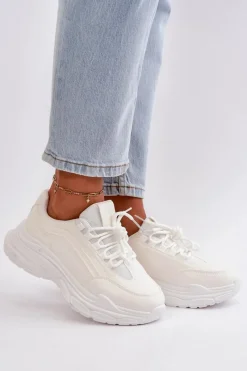 Buty Sportowe Na Platformie|Sneakersy Damskie>Boto Sneakersy Buty Sportowe Damskie Na Grubej Podeszwie Białe Lerila