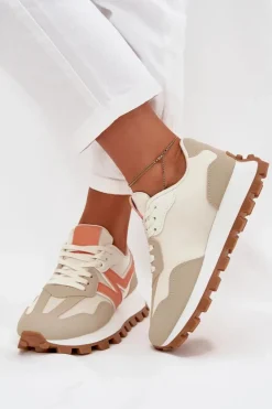 Boto Sneakersy Buty Sportowe Damskie Beżowe Kalelia
