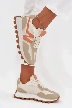 Boto Sneakersy Buty Sportowe Damskie Beżowe Kalelia