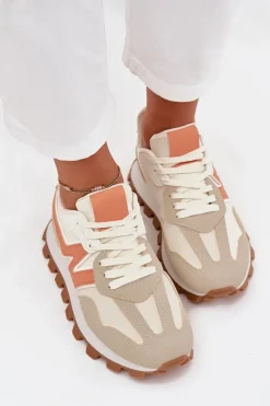 Boto Sneakersy Buty Sportowe Damskie Beżowe Kalelia