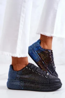 New GOE Sneakersy Buty Sportowe Dżety JJ2N4050 Czarne