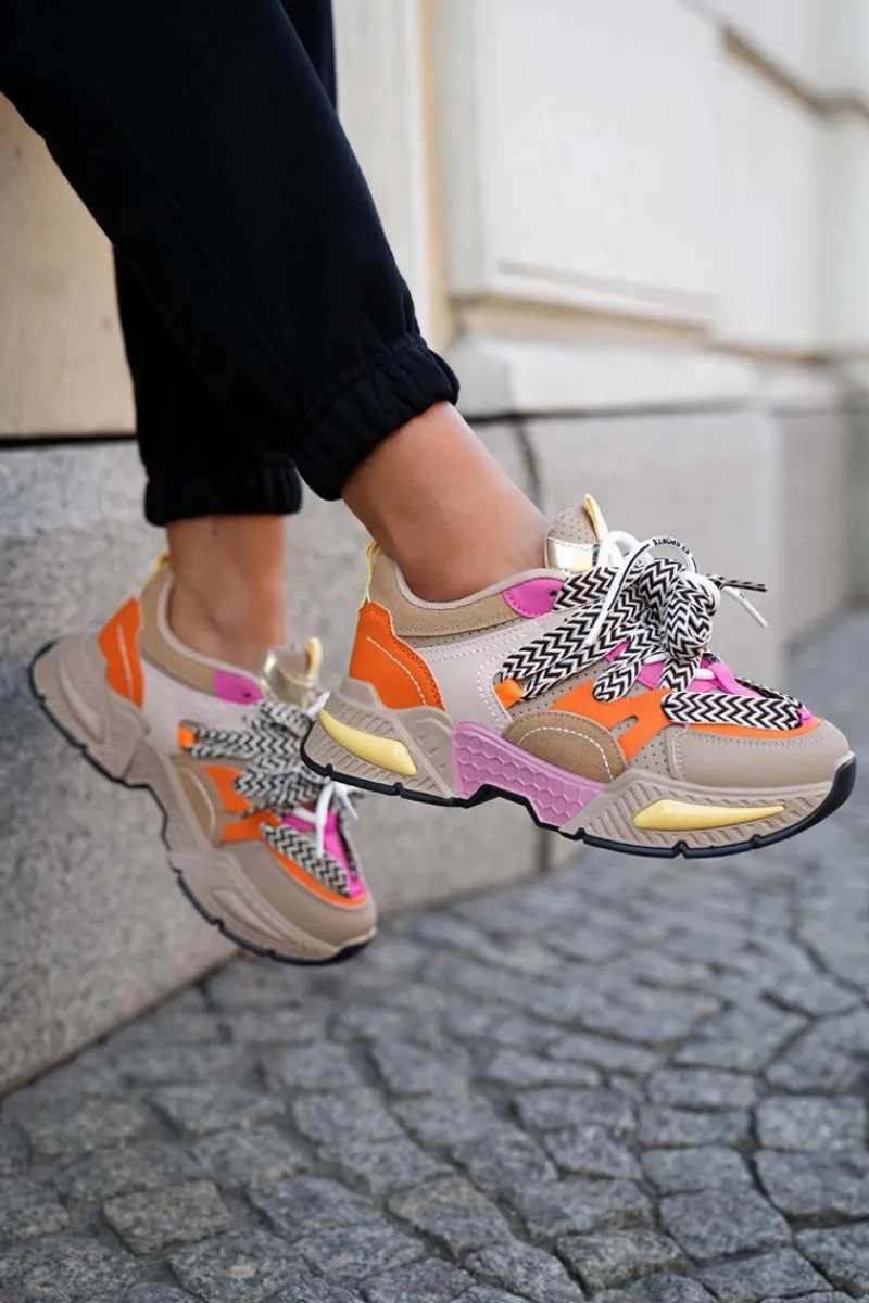 Buty Sportowe Na Platformie|Sneakersy Damskie>Boto Sneakersy Buty Sportowe Damskie Z Podwójnym Sznurowaniem Khaki Efobell