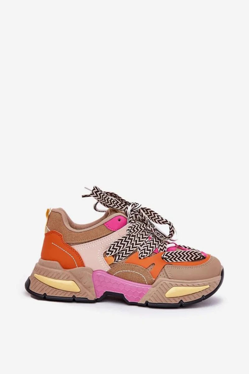 Buty Sportowe Na Platformie|Sneakersy Damskie>Boto Sneakersy Buty Sportowe Damskie Z Podwójnym Sznurowaniem Khaki Efobell