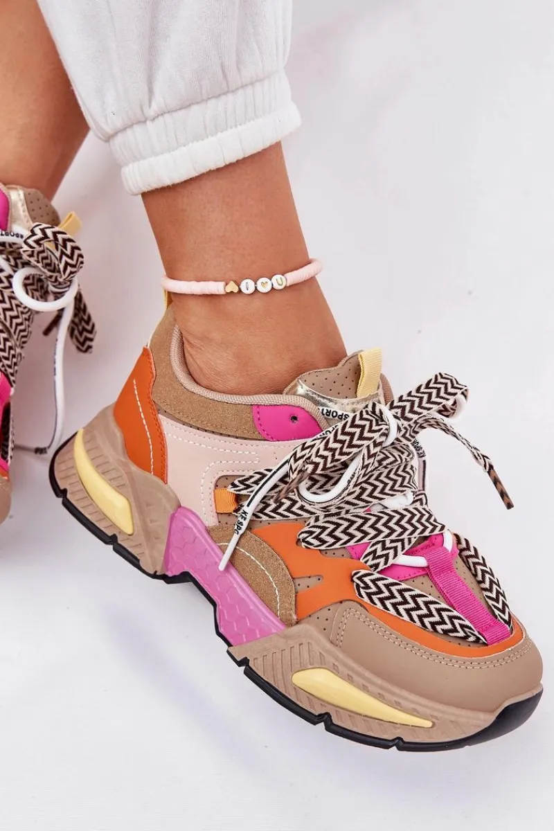 Buty Sportowe Na Platformie|Sneakersy Damskie>Boto Sneakersy Buty Sportowe Damskie Z Podwójnym Sznurowaniem Khaki Efobell