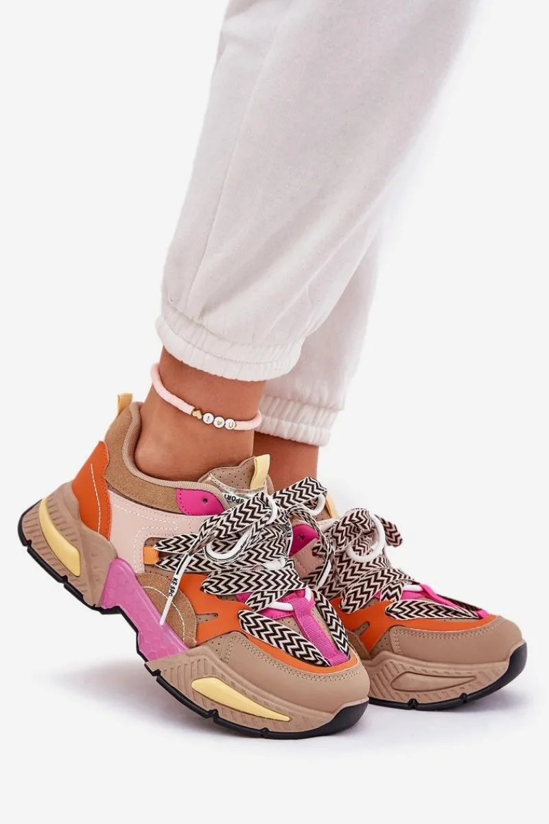 Buty Sportowe Na Platformie|Sneakersy Damskie>Boto Sneakersy Buty Sportowe Damskie Z Podwójnym Sznurowaniem Khaki Efobell