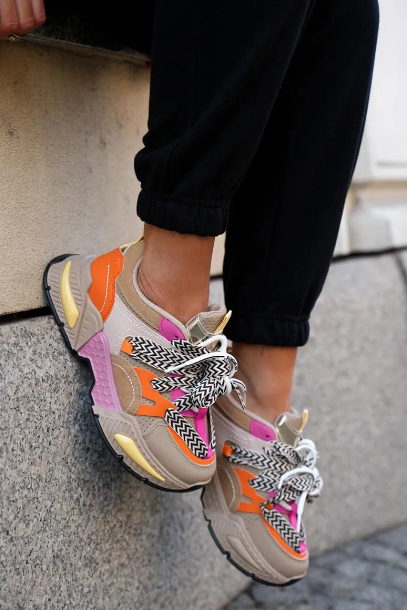 Buty Sportowe Na Platformie|Sneakersy Damskie>Boto Sneakersy Buty Sportowe Damskie Z Podwójnym Sznurowaniem Khaki Efobell