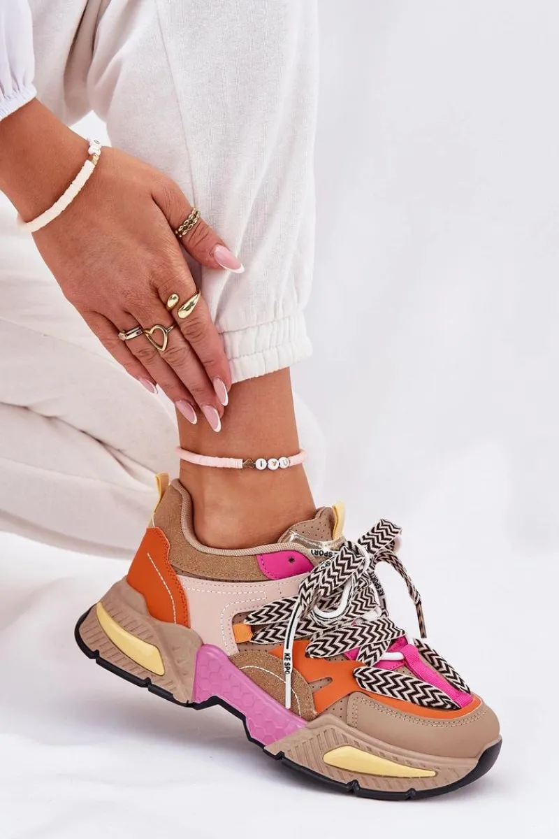 Buty Sportowe Na Platformie|Sneakersy Damskie>Boto Sneakersy Buty Sportowe Damskie Z Podwójnym Sznurowaniem Khaki Efobell