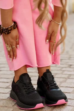 Discount Sneakersy Buty Sportowe Damskie Na Platformie Big Star RR274523 HI-POLY SYSTEM Czarne Damskie Buty Sportowe Big Star|Sneakersy Damskie