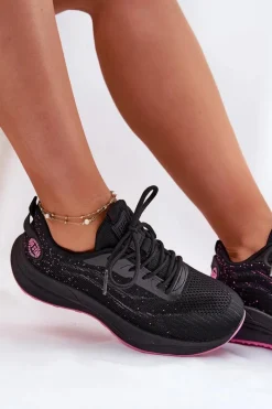 Discount Sneakersy Buty Sportowe Damskie Na Platformie Big Star RR274523 HI-POLY SYSTEM Czarne Damskie Buty Sportowe Big Star|Sneakersy Damskie