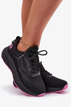 Discount Sneakersy Buty Sportowe Damskie Na Platformie Big Star RR274523 HI-POLY SYSTEM Czarne Damskie Buty Sportowe Big Star|Sneakersy Damskie