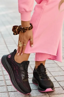 Discount Sneakersy Buty Sportowe Damskie Na Platformie Big Star RR274523 HI-POLY SYSTEM Czarne Damskie Buty Sportowe Big Star|Sneakersy Damskie