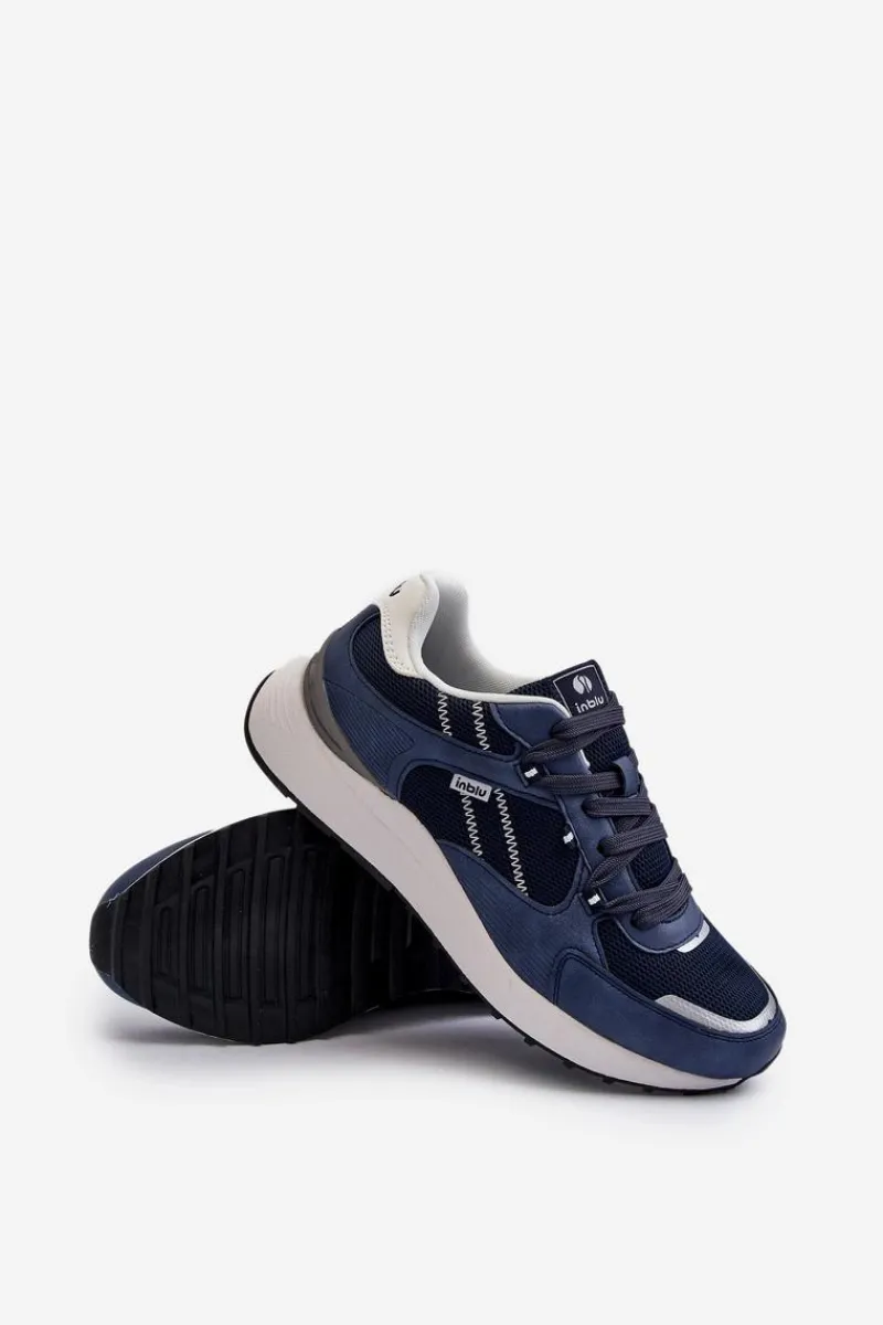 Obuwie Sportowe Męskie>INBLU Sneakersy Buty Sportowe Męskie IU000006 Granatowe
