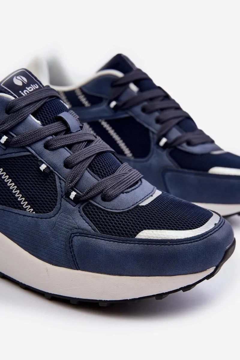 Obuwie Sportowe Męskie>INBLU Sneakersy Buty Sportowe Męskie IU000006 Granatowe