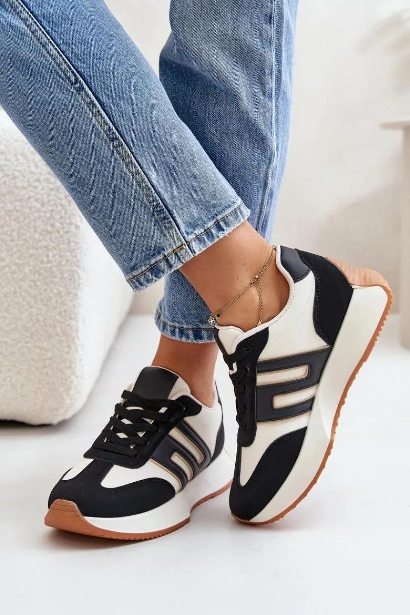 Discount Boto Sneakersy Buty Sportowe Na Platformie Damskie Czarne Thari