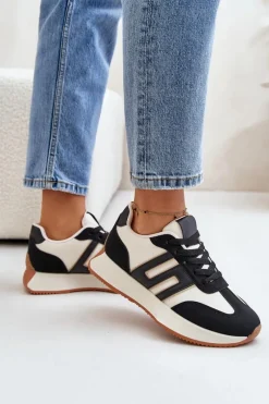 Discount Boto Sneakersy Buty Sportowe Na Platformie Damskie Czarne Thari