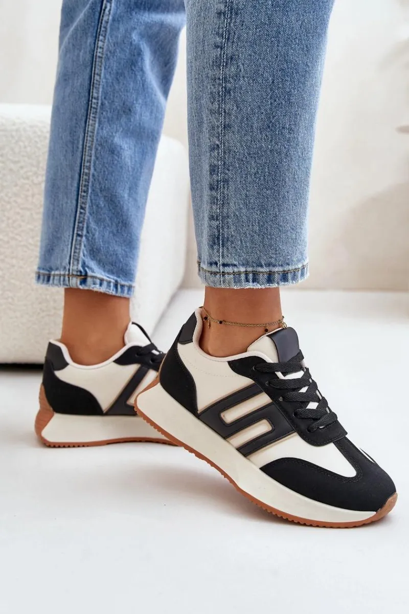 Discount Boto Sneakersy Buty Sportowe Na Platformie Damskie Czarne Thari