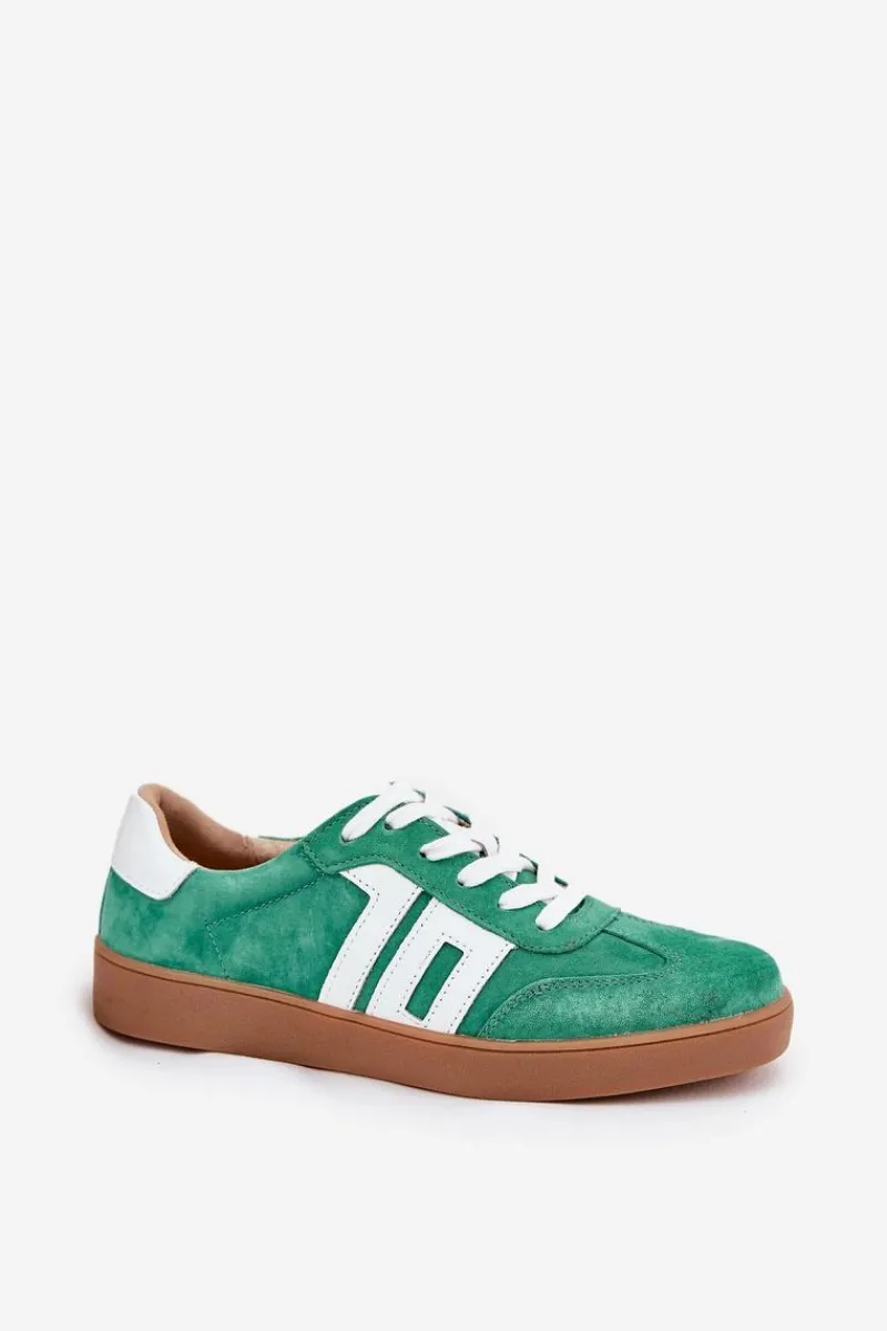 Discount Sneakersy Buty Sportowe Zamszowe Vinceza 79517 Zielone Damskie Sneakersy Damskie