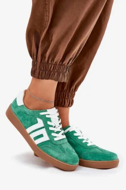 Discount Sneakersy Buty Sportowe Zamszowe Vinceza 79517 Zielone Damskie Sneakersy Damskie