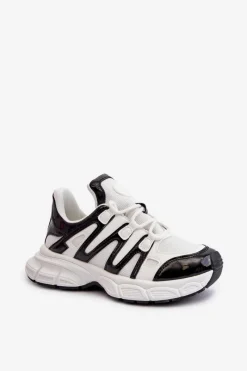 Clearance Boto Sneakersy Damskie Biało-Czarne Ahmani Biały