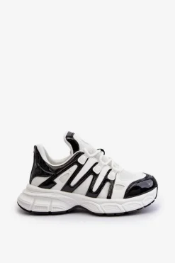 Clearance Boto Sneakersy Damskie Biało-Czarne Ahmani Biały