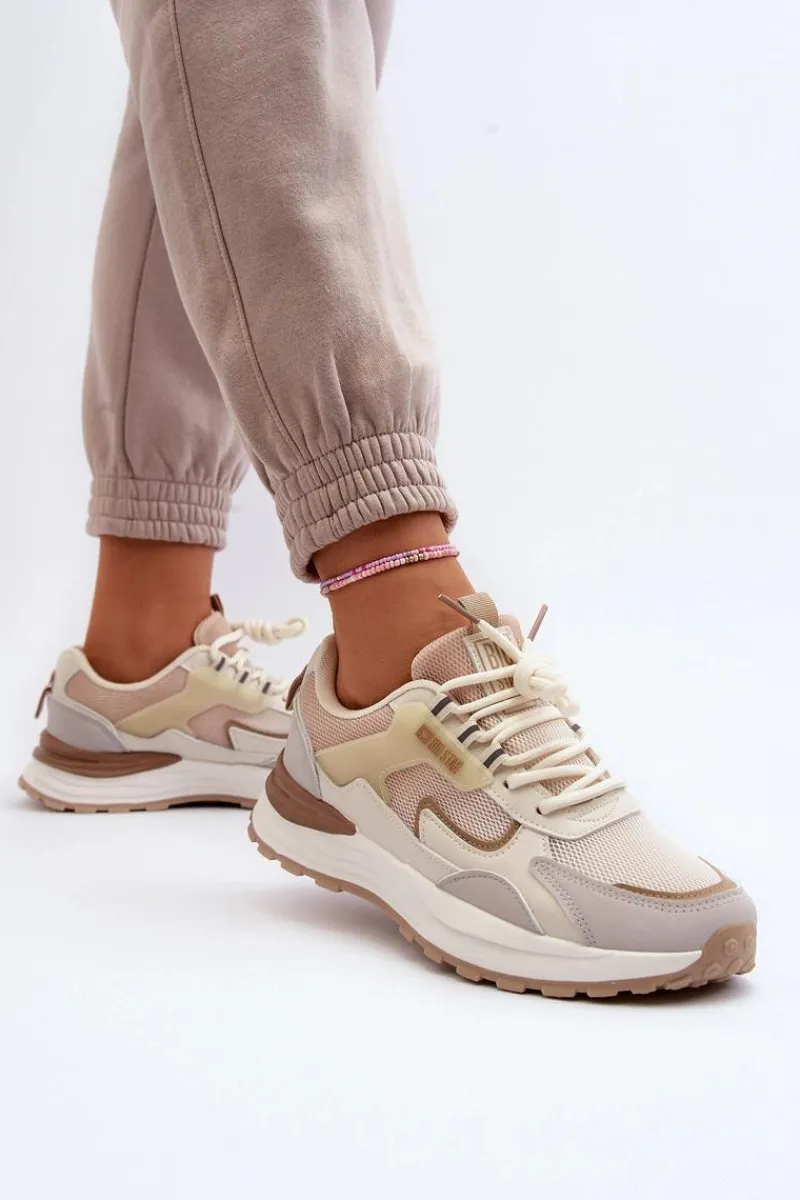 Buty Sportowe Big Star|Sneakersy Damskie>Big Star Shoes Sneakersy Damskie Big Star NN274A098 Beżowe