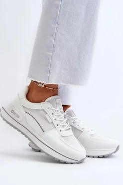 New Sneakersy Damskie Big Star NN274A089 Białe Damskie Buty Sportowe Big Star|Sneakersy Damskie