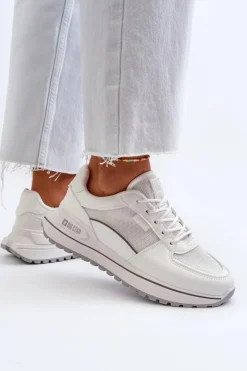 New Sneakersy Damskie Big Star NN274A089 Białe Damskie Buty Sportowe Big Star|Sneakersy Damskie