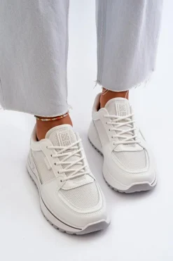 New Sneakersy Damskie Big Star NN274A089 Białe Damskie Buty Sportowe Big Star|Sneakersy Damskie