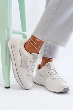 New Sneakersy Damskie Big Star NN274A089 Białe Damskie Buty Sportowe Big Star|Sneakersy Damskie