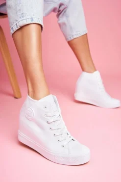 Discount Big Star Shoes Sneakersy Damskie Big Star Białe FF274A192 Biały