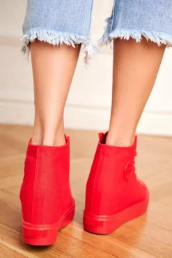 Hot Sneakersy Damskie Big Star Czerwone FF274A193 Damskie Trampki Damskie Big Star|Big Star