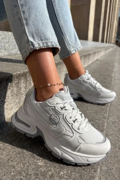 Hot Sneakersy Damskie Big Star RR274A191 Białe Damskie Buty Sportowe Na Platformie|Buty Sportowe Big Star