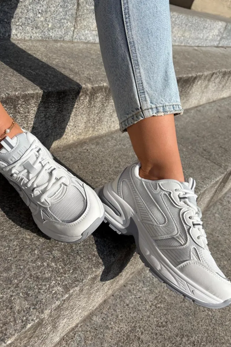 Hot Sneakersy Damskie Big Star RR274A191 Białe Damskie Buty Sportowe Na Platformie|Buty Sportowe Big Star