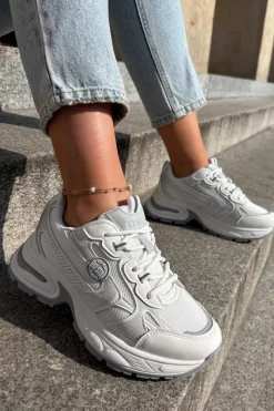 Hot Sneakersy Damskie Big Star RR274A191 Białe Damskie Buty Sportowe Na Platformie|Buty Sportowe Big Star