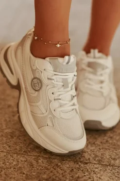 Hot Sneakersy Damskie Big Star RR274A191 Białe Damskie Buty Sportowe Na Platformie|Buty Sportowe Big Star