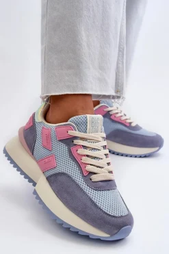 Sale Big Star Shoes Sneakersy Damskie Big Star NN274974 Niebieskie