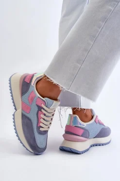 Sale Big Star Shoes Sneakersy Damskie Big Star NN274974 Niebieskie