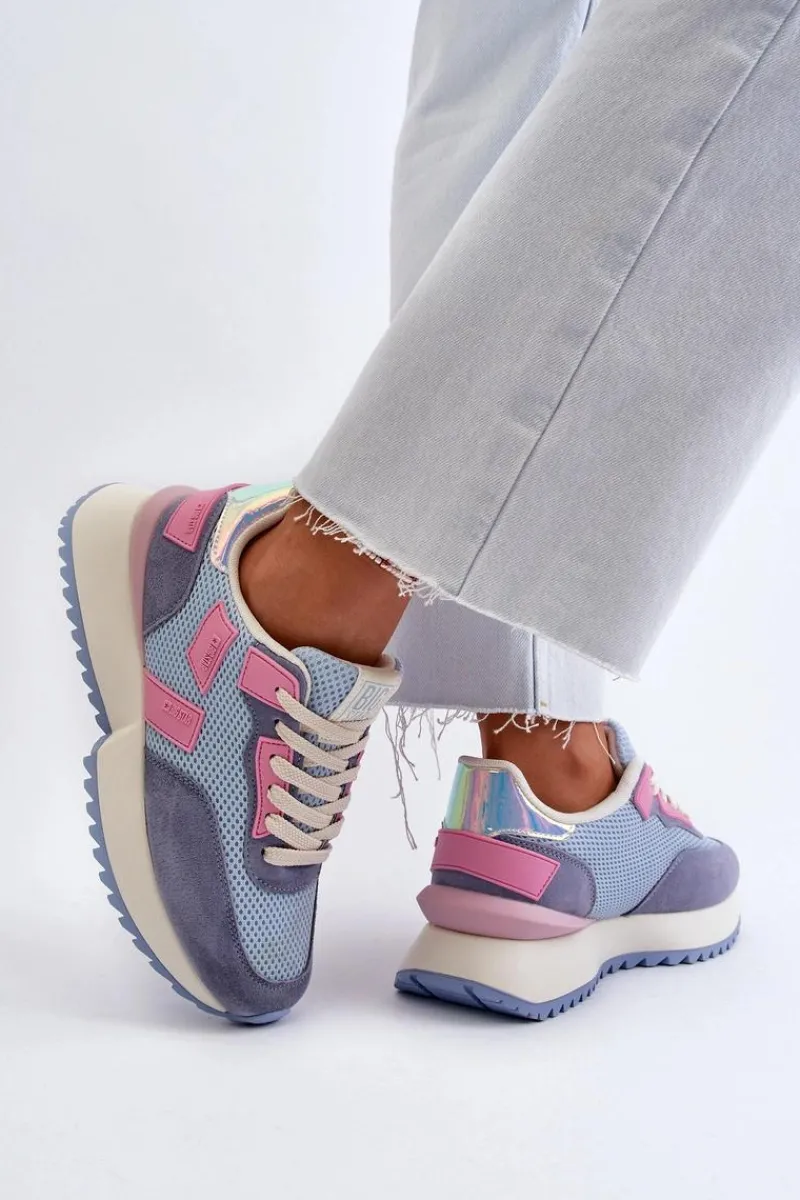 Sale Big Star Shoes Sneakersy Damskie Big Star NN274974 Niebieskie