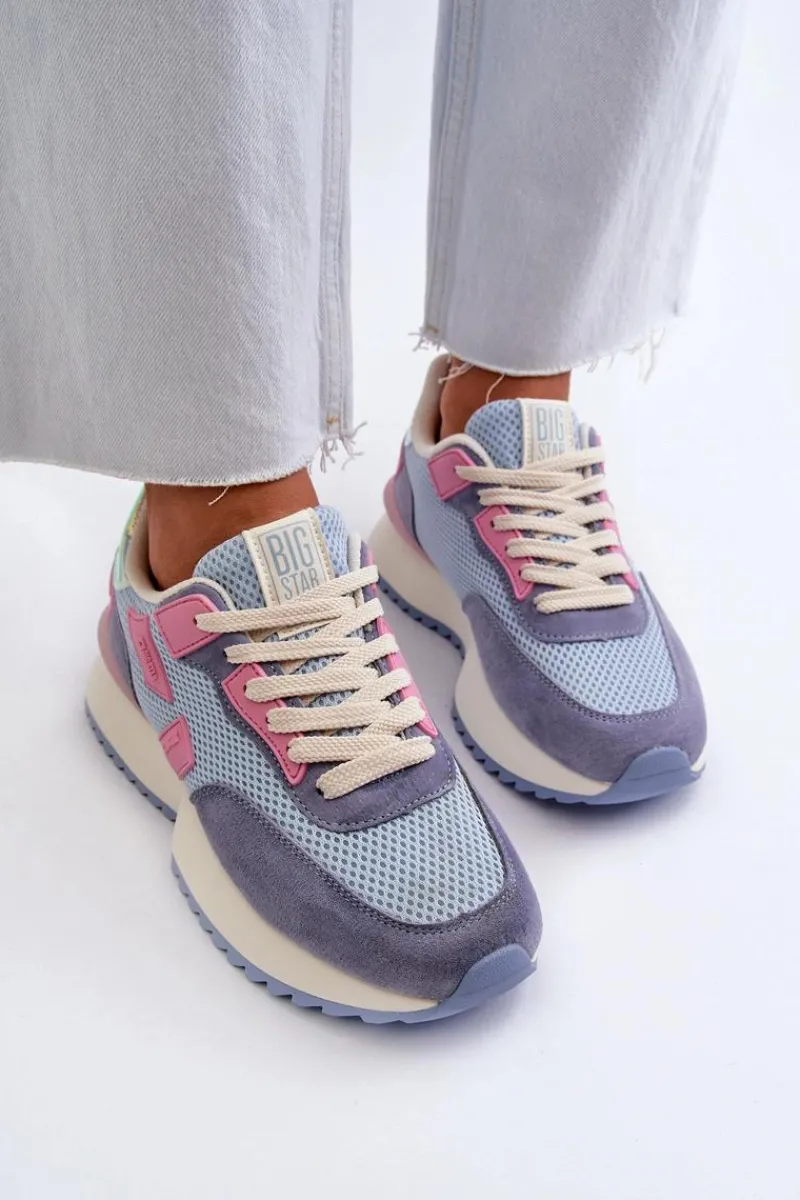 Sale Big Star Shoes Sneakersy Damskie Big Star NN274974 Niebieskie