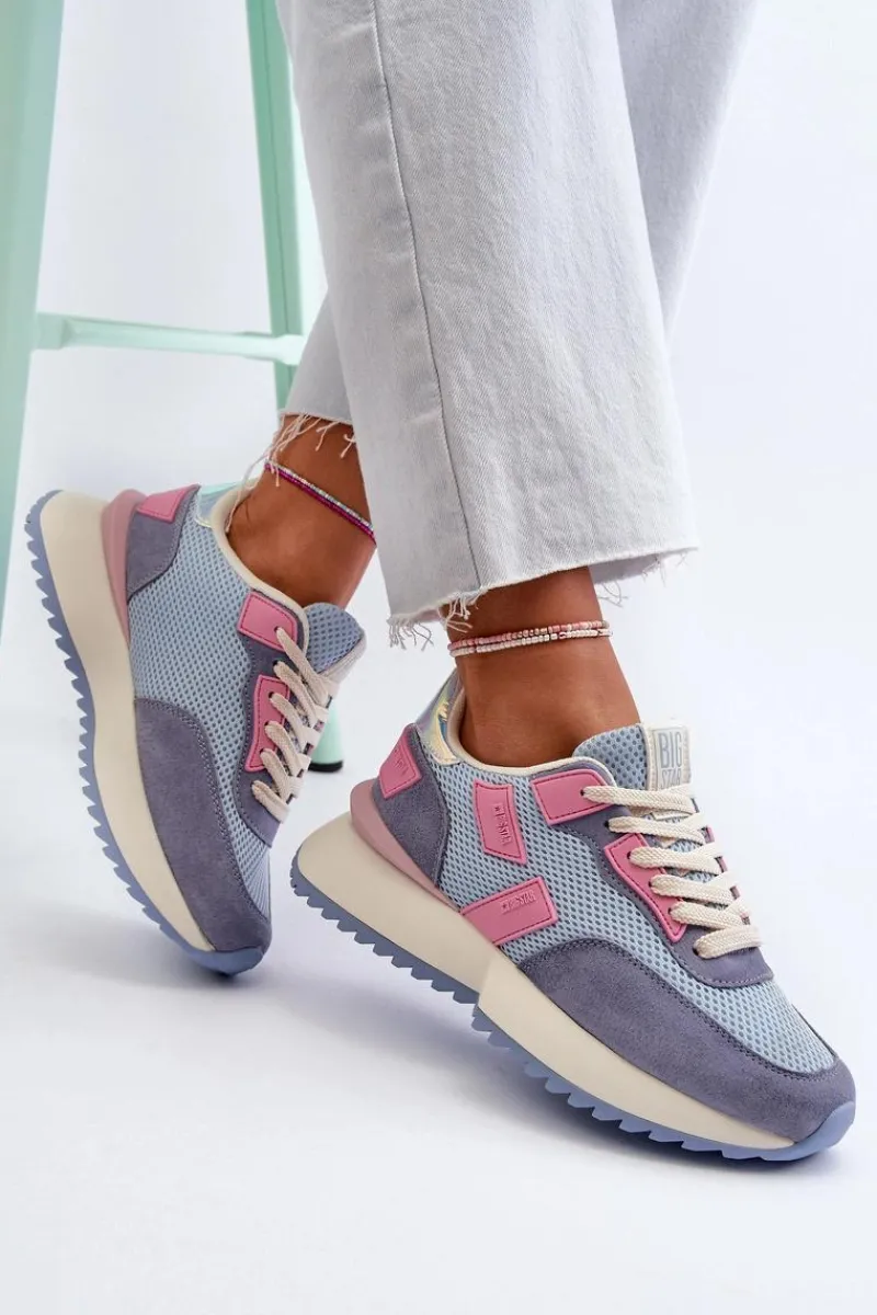 Sale Big Star Shoes Sneakersy Damskie Big Star NN274974 Niebieskie