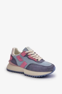 Sale Big Star Shoes Sneakersy Damskie Big Star NN274974 Niebieskie