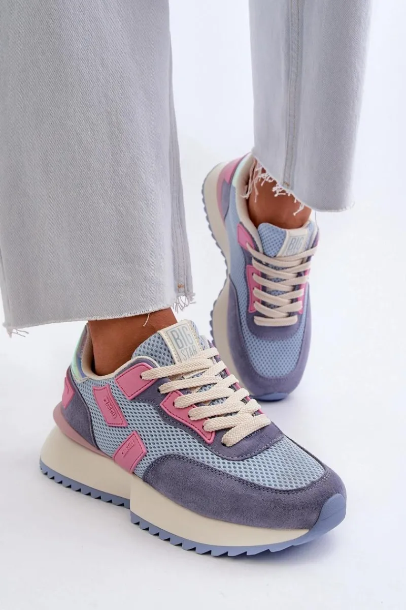 Sale Big Star Shoes Sneakersy Damskie Big Star NN274974 Niebieskie