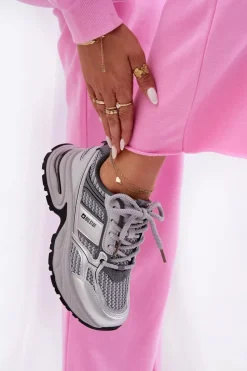 Sale Big Star Shoes Sneakersy Damskie Big Star RR274A193 Szare Szary